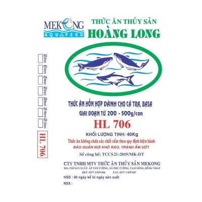 Thức ăn hổn hợp dành cho cá Tra, Basa giai đoạn từ 200-500g/Con